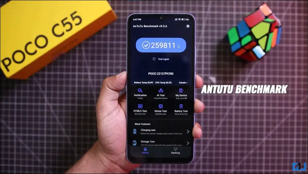 Poco C55 Antutu Score