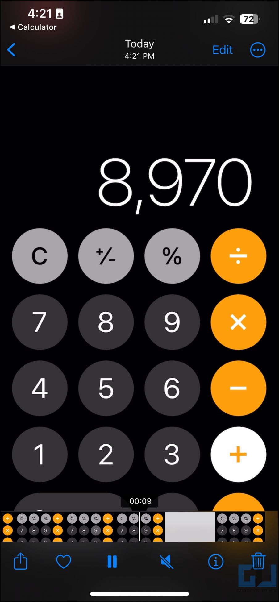 Check Calculator History on iPhone