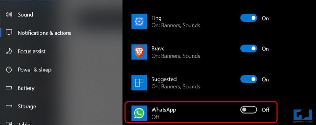fix WhatsApp desktop notification