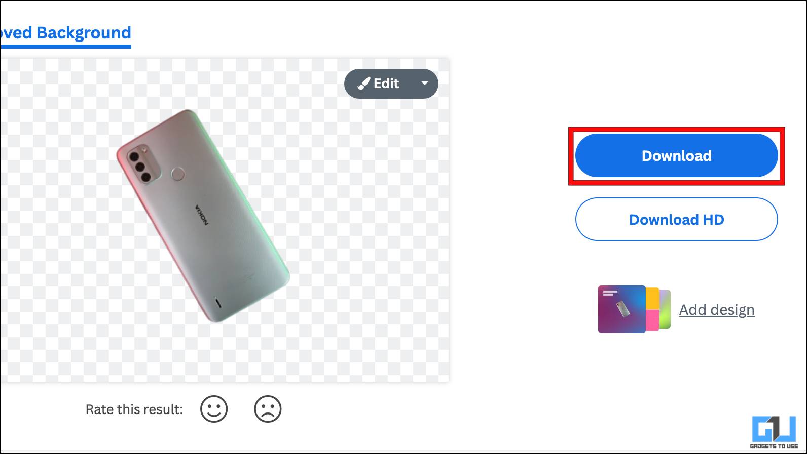 Remove image background on Mac with online tool