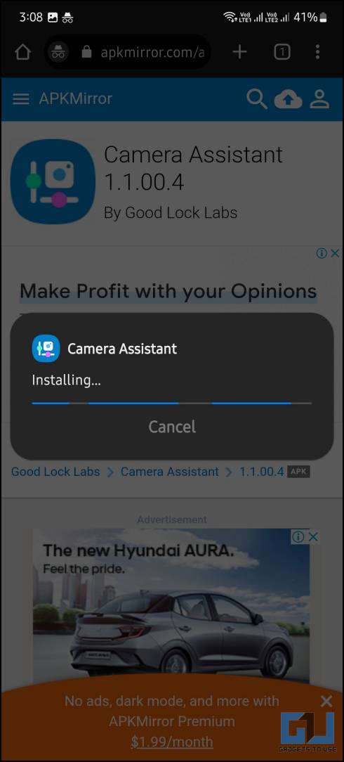 Install Samsung Camera Assistant