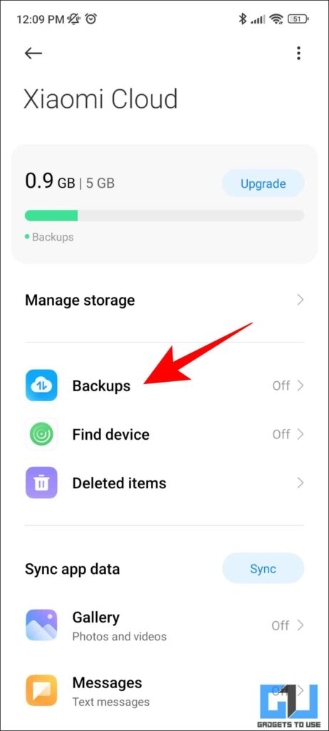 transfer files from mi cloud