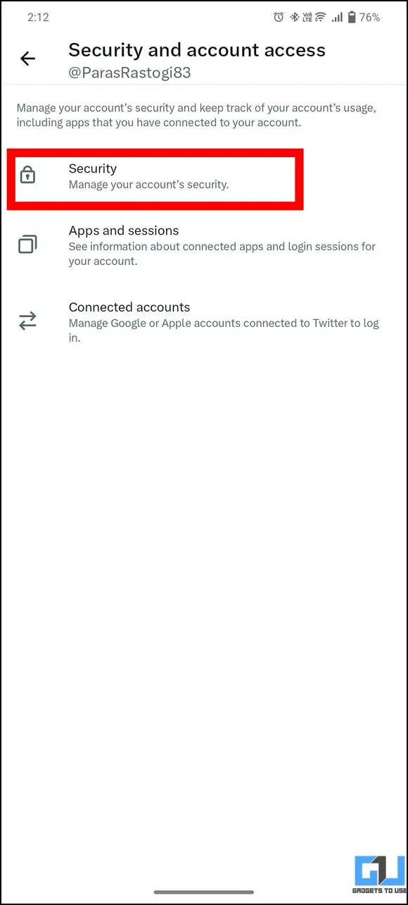Secure your Twitter Account