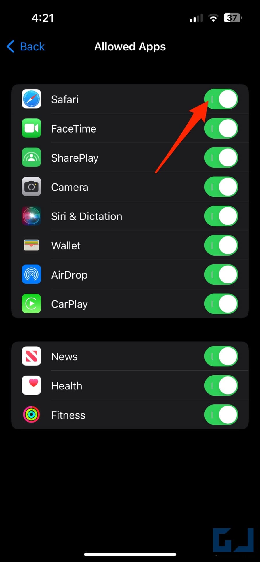 Lock Apps on iPhone Using Content Restriction