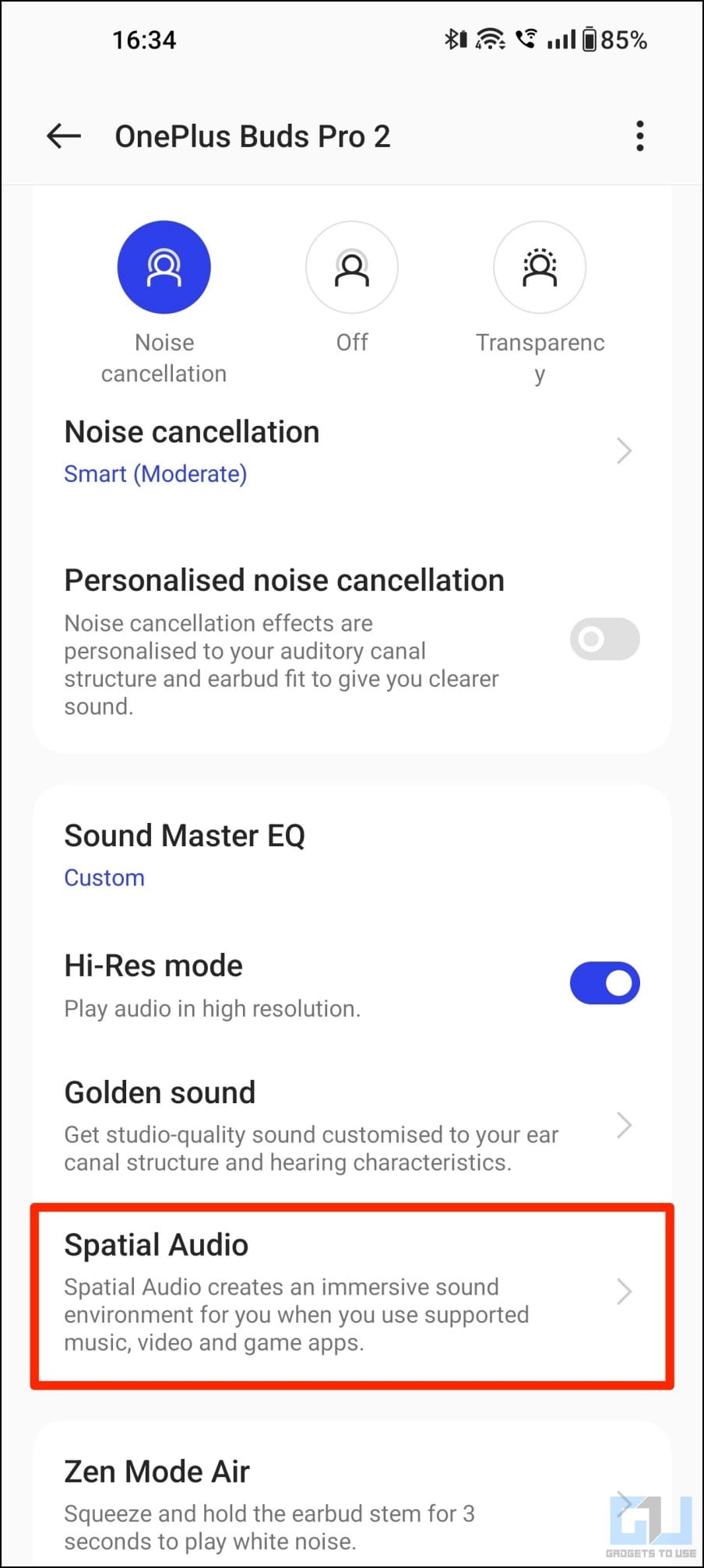 Enable Spatial Audio OnePlus Buds Pro 2