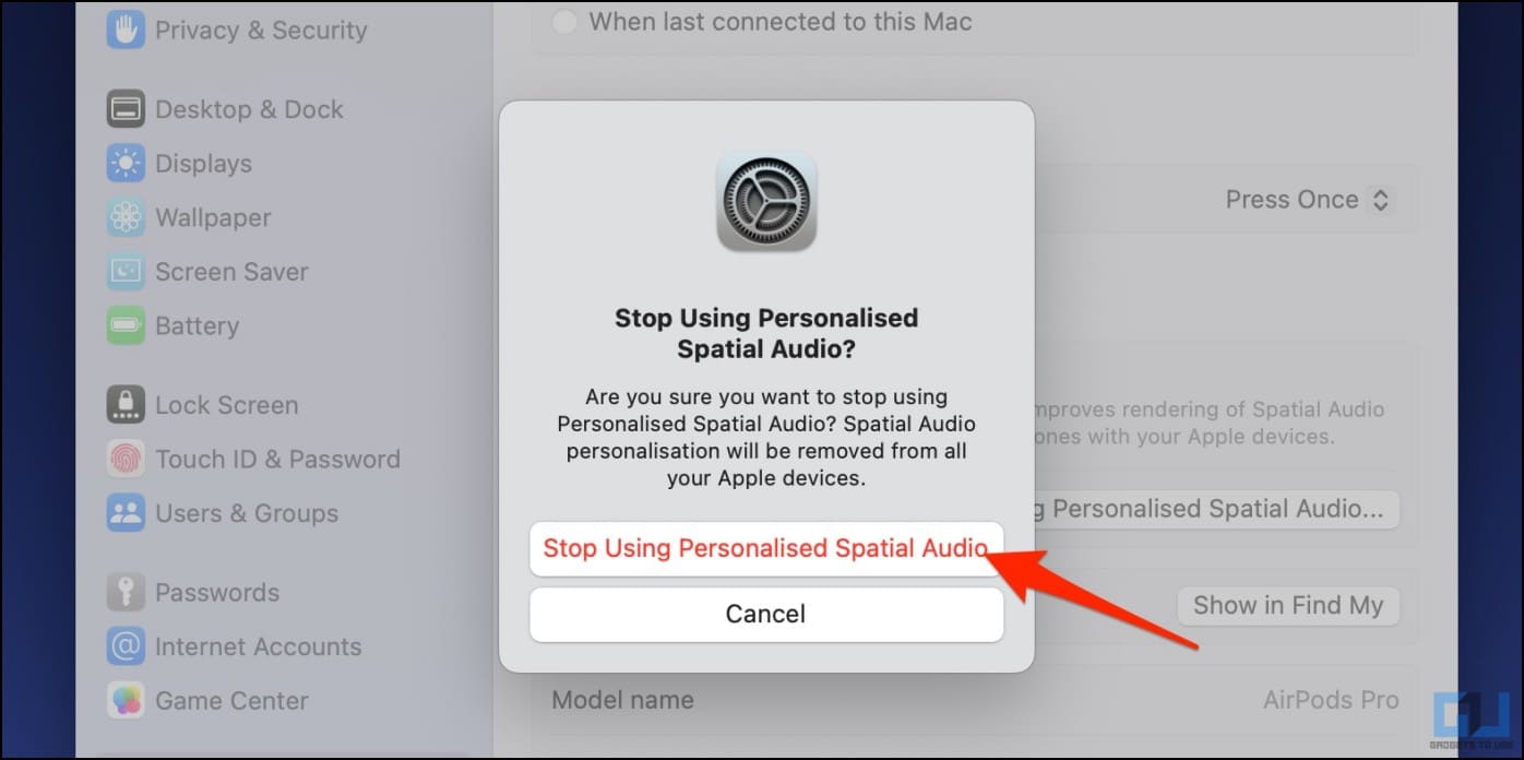 Stop Using Spatial Audio Mac