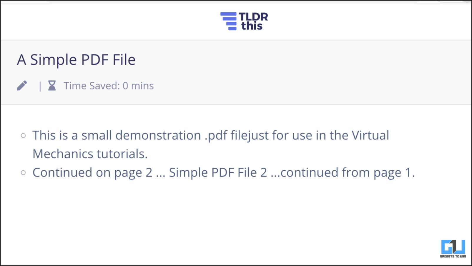 use AI to summarise PDF file