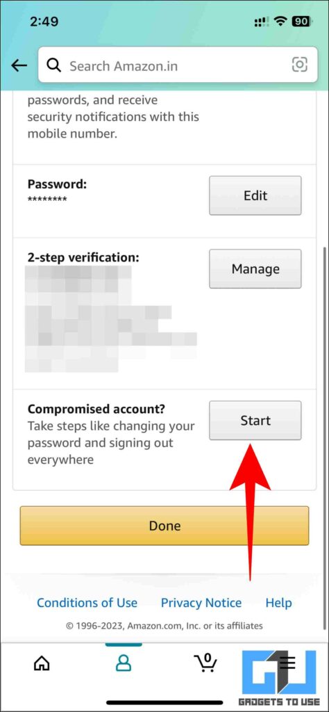 sign out of Amazon devices by compromised account feature
