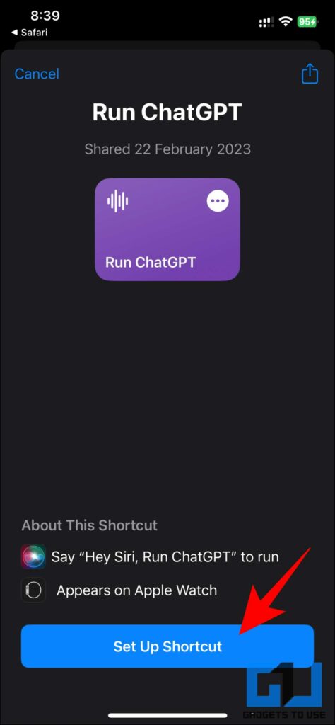 use chatGPT with Siri
