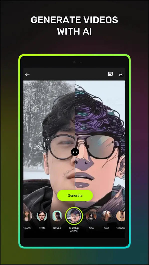 Edit Video to Videos using generative AI on Android