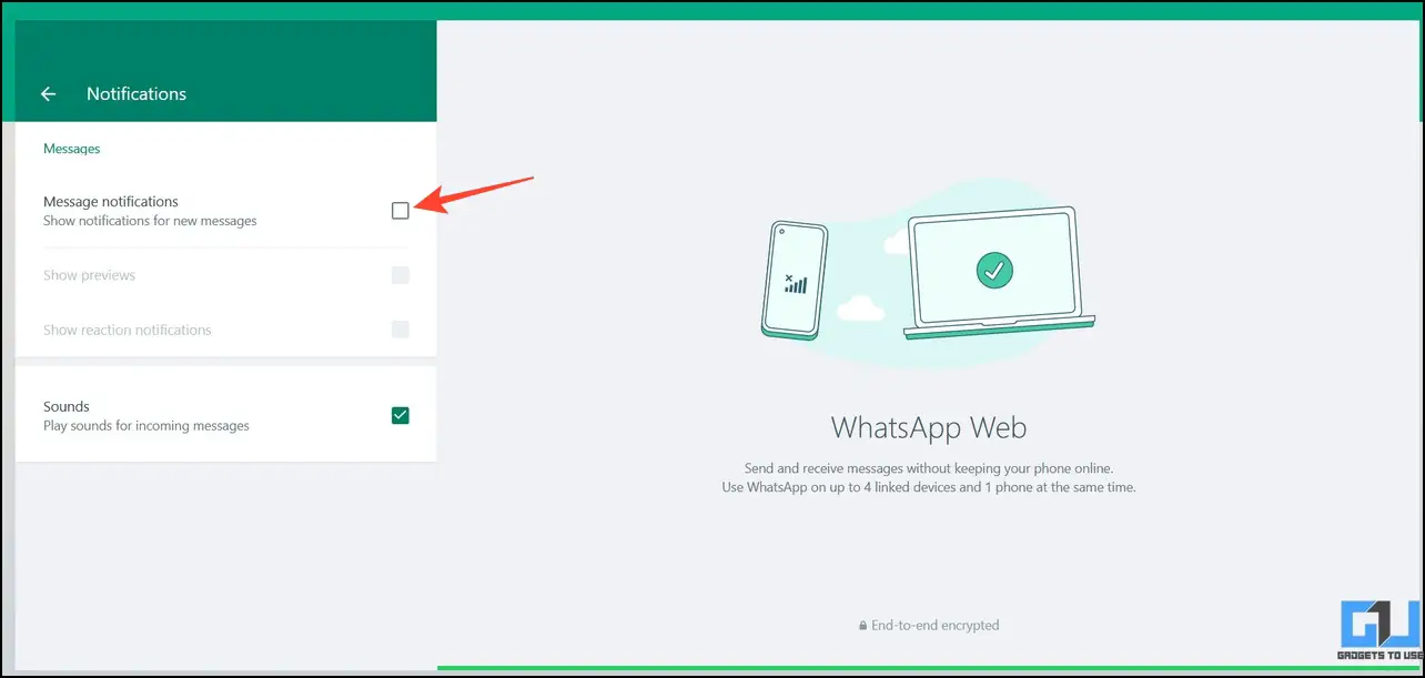 WhatsApp Web Notifications Not Working on Windows