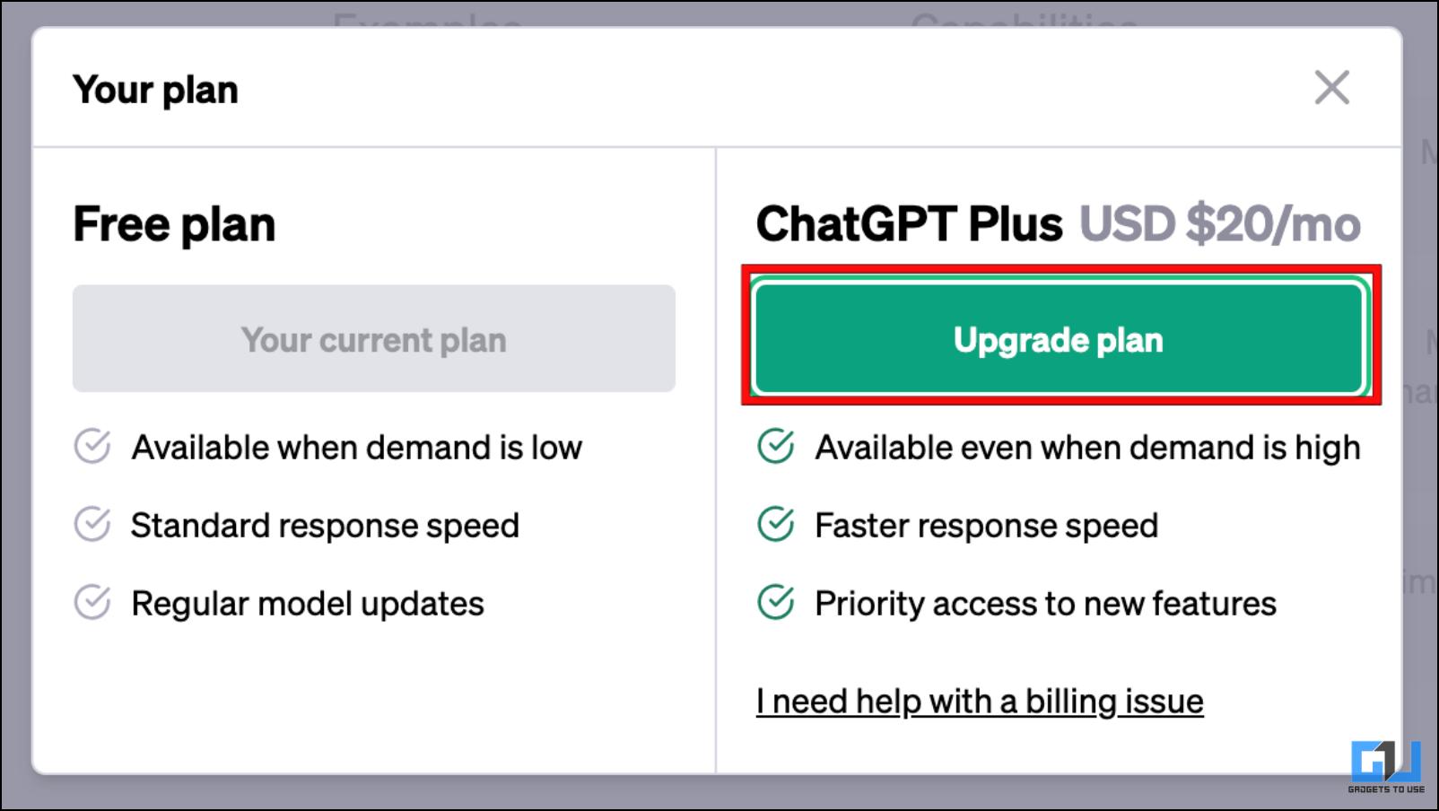 Get ChatGPT Plus to Fix ChatGPT Capacity Error