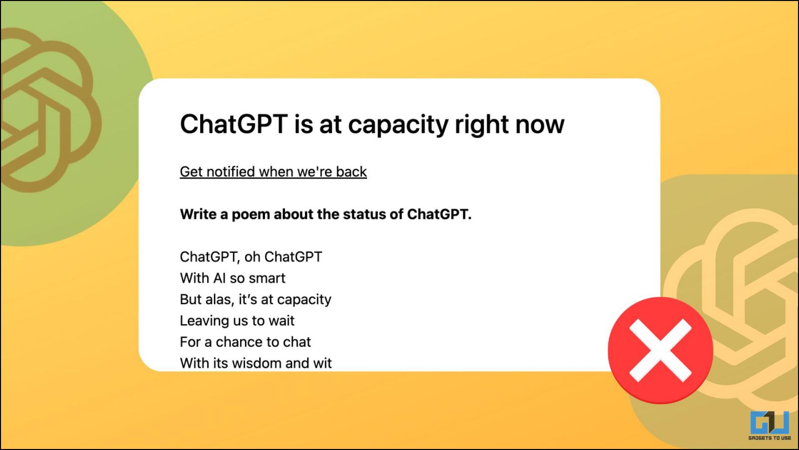 Fix ChatGPT is at Capacity Error
