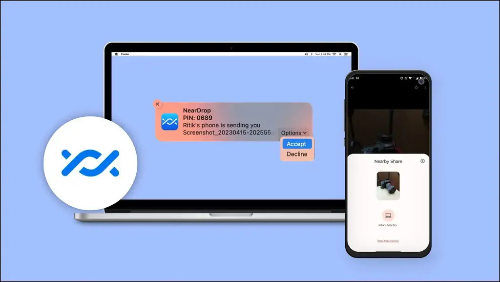 How to Use Android's Nearby Share on Mac Using NearDrop