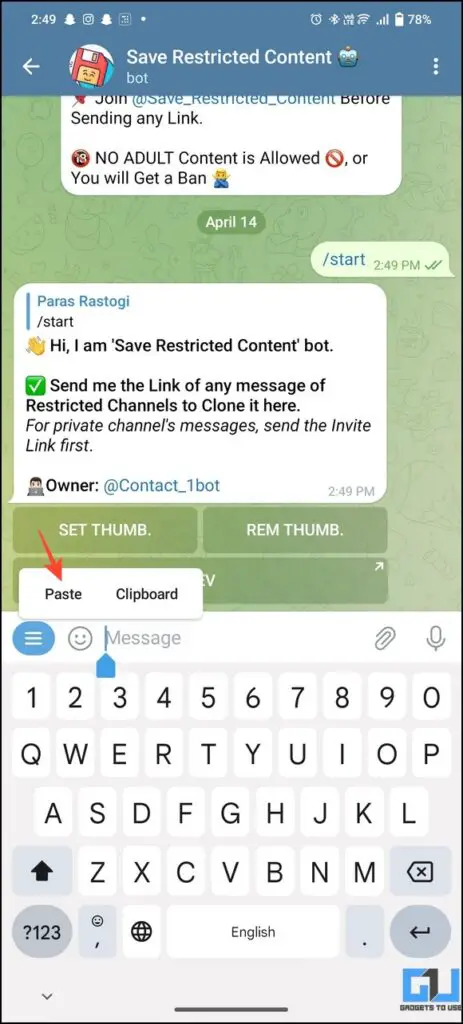 Download Restricted Telegram Video