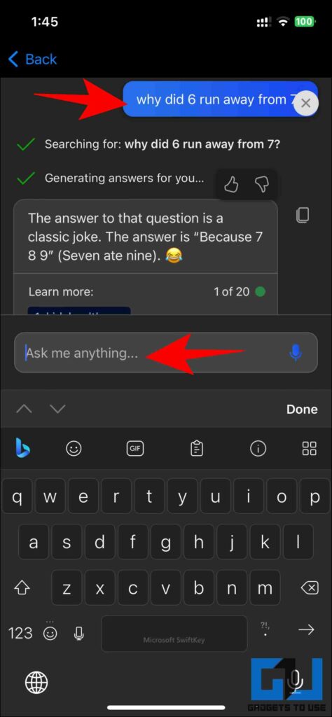 użyj czatu Microsoft Bing AI na iPhonie