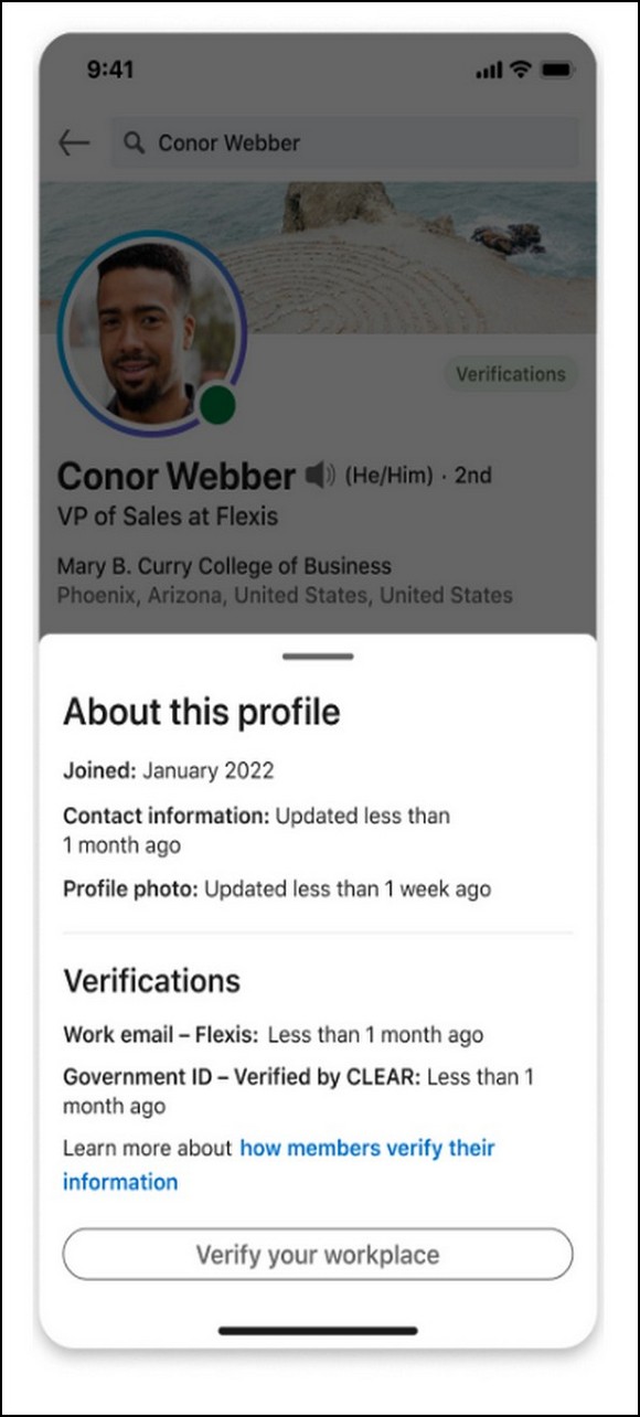 LinkedIn Profile Verification