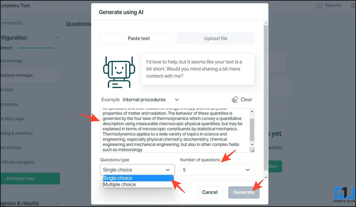 Create Question Paper with AI
