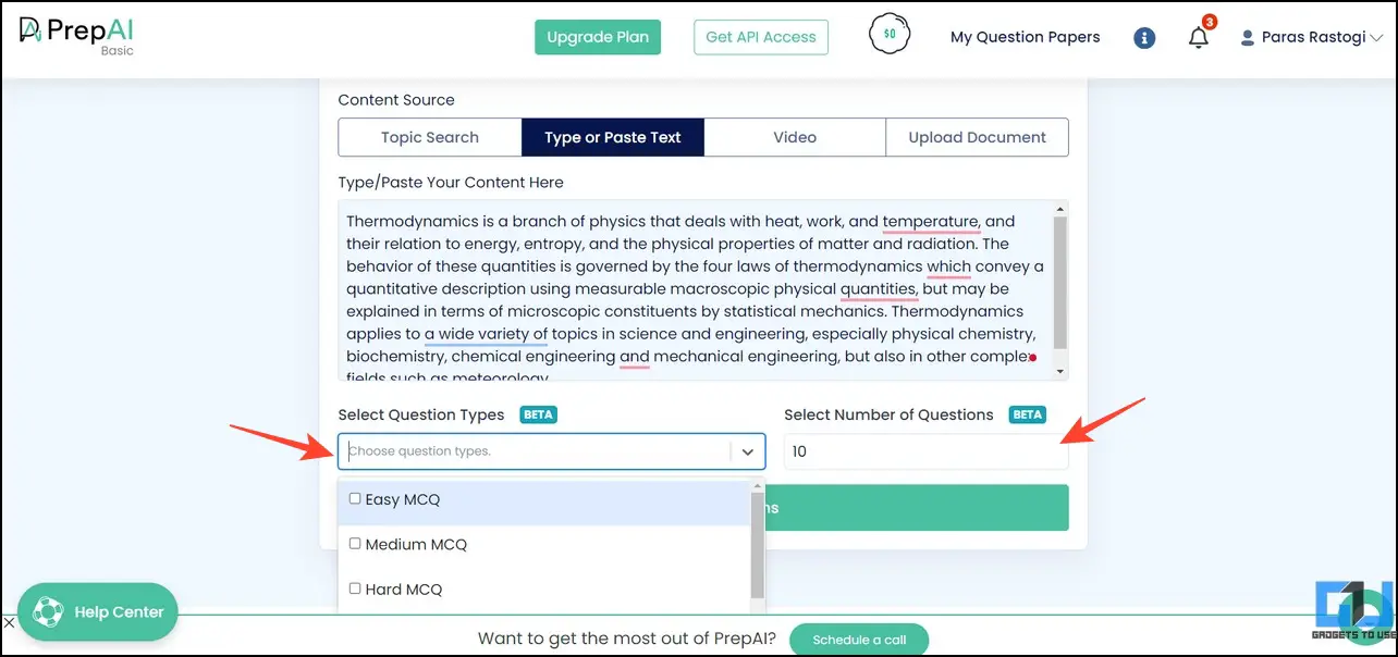 Create Question Paper with AI