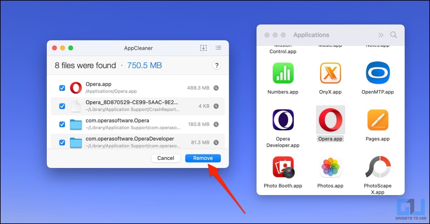 AppCleaner का उपयोग करके ऐप की बची हुई फ़ाइलें हटाएं