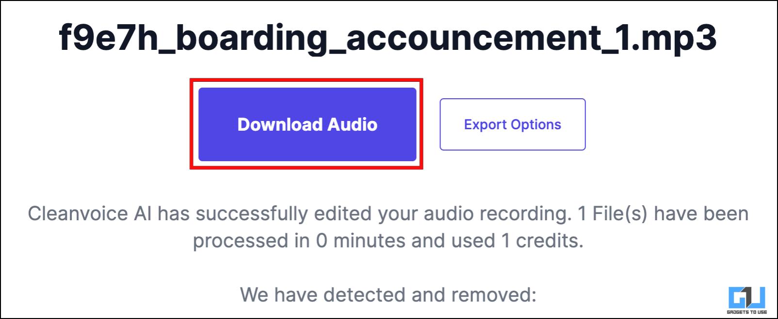 Remove Background Noise with AI