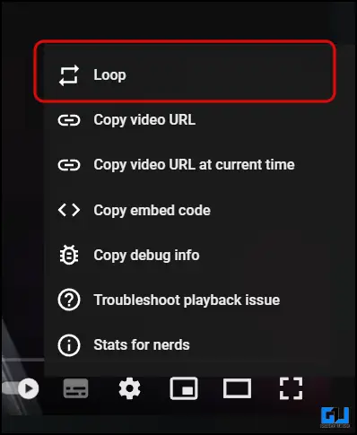 Loop a YouTube video using URL trick