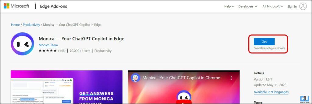 use ChatGPT for all websites in Microsoft Edge