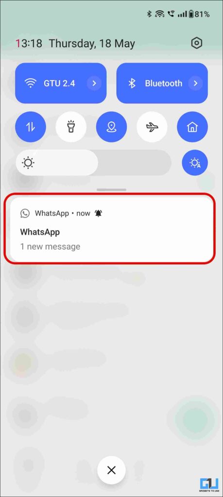 Notification from Lock WhatsApp Chat