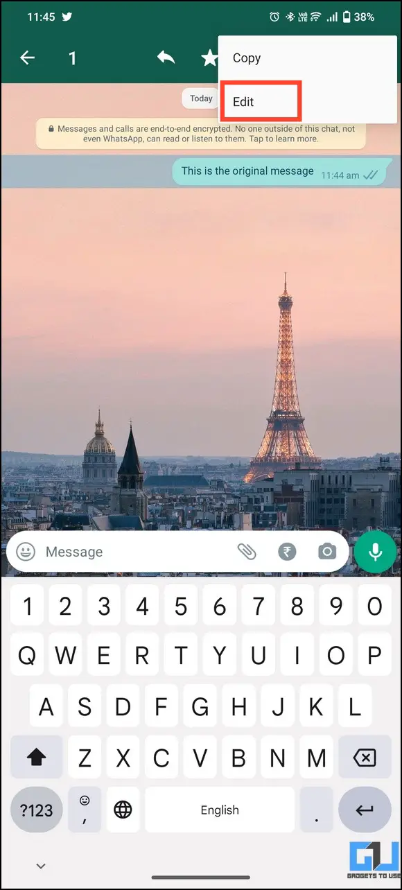 Edit Your WhatsApp Messages on Android