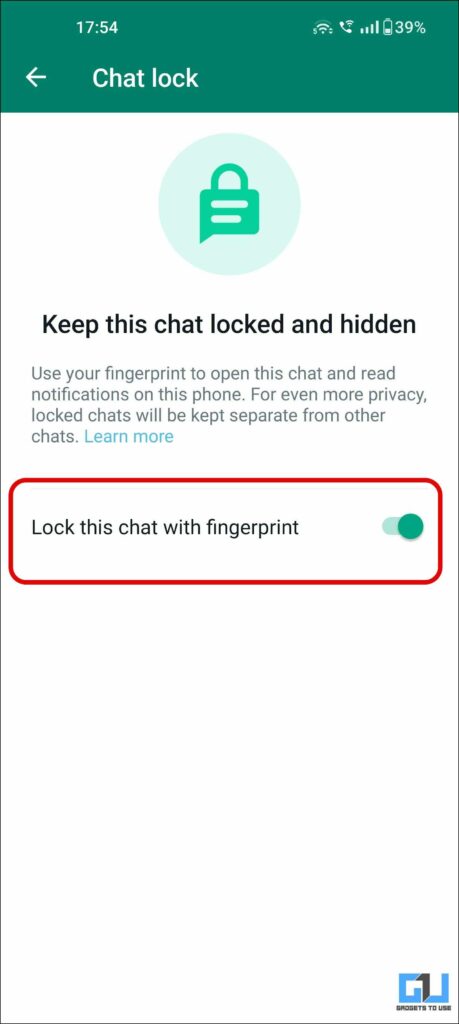 Unlock WhatsApp Chat