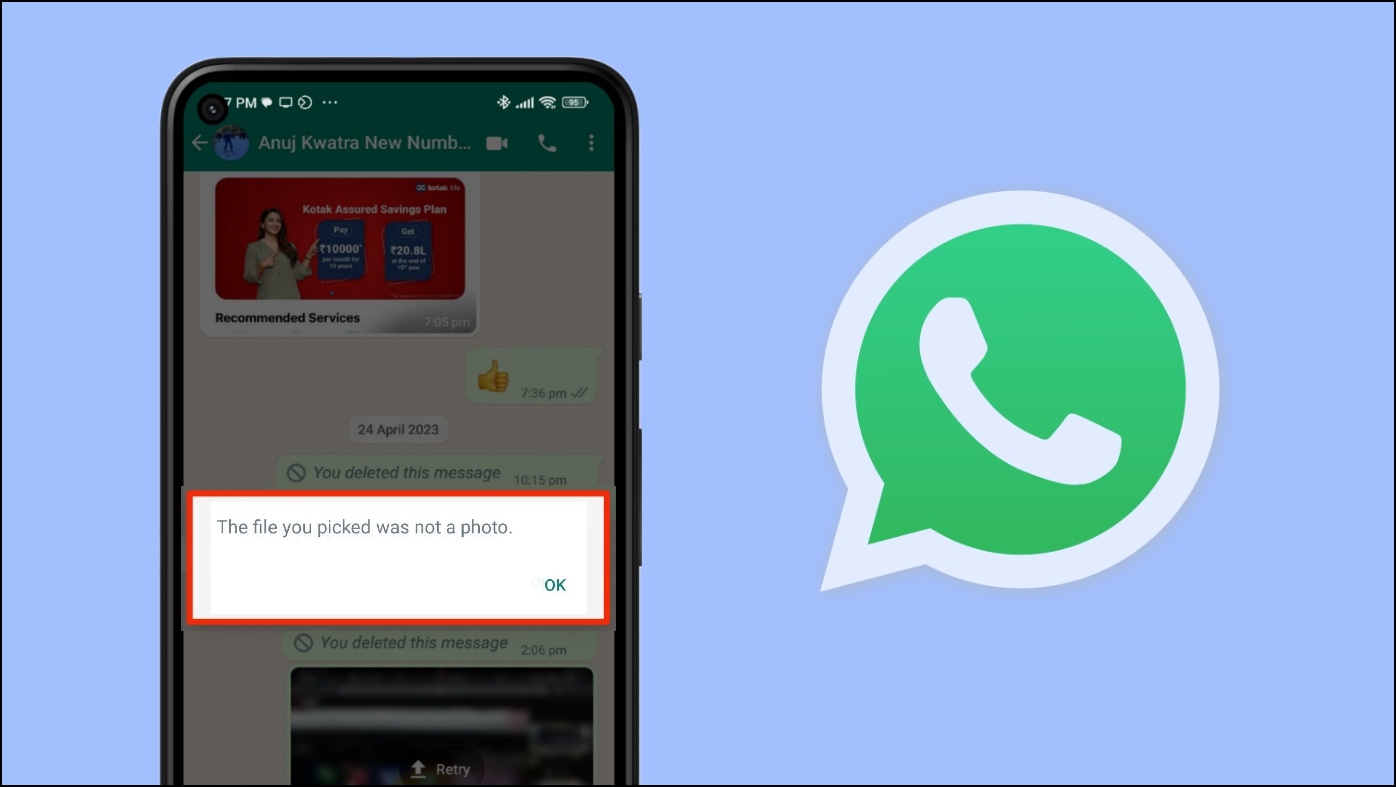 5 formas de corregir el error “El archivo no es una foto” en WhatsApp