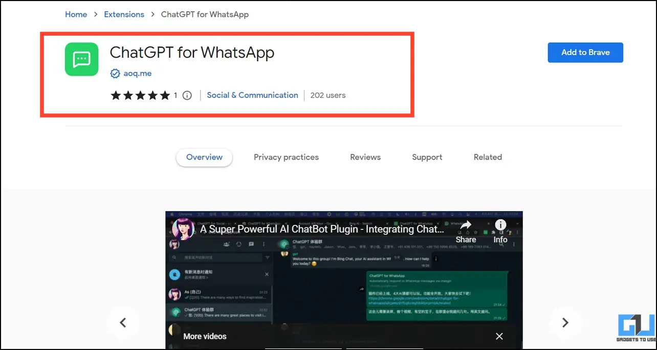 Use ChatGPT on WhatsApp