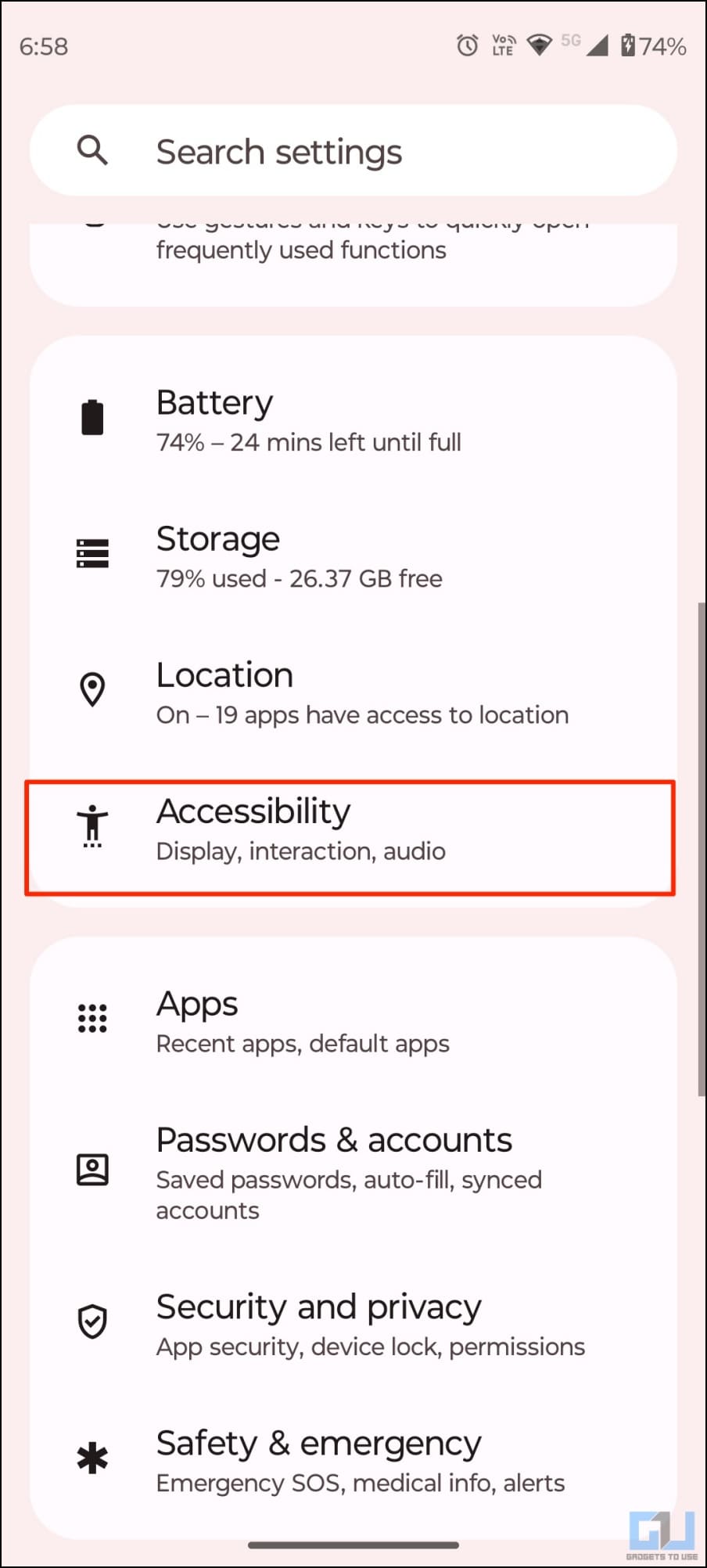Enable Magnification Accessibility on Android
