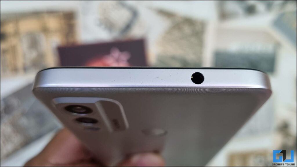 3.5mm jack on the Nokia C22 located at top