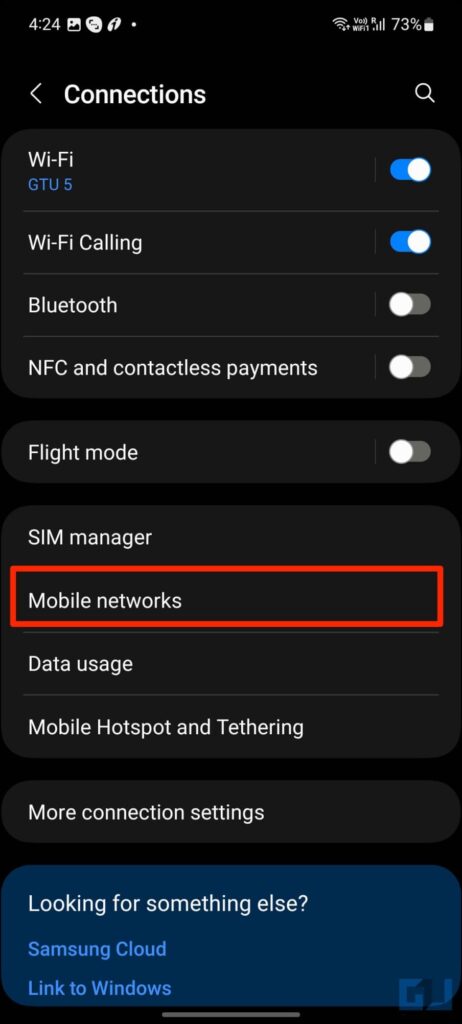 Set Samsung Galaxy Phone to 5G