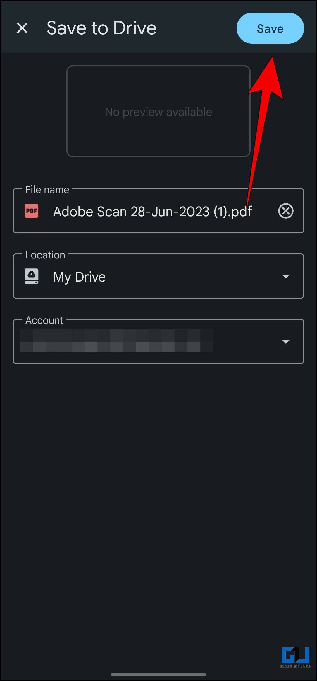 Export or Download PDF in Adobe Scan for Free