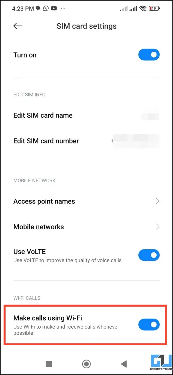 Turn Off WiFi Calling on Android Xiaomi Poco