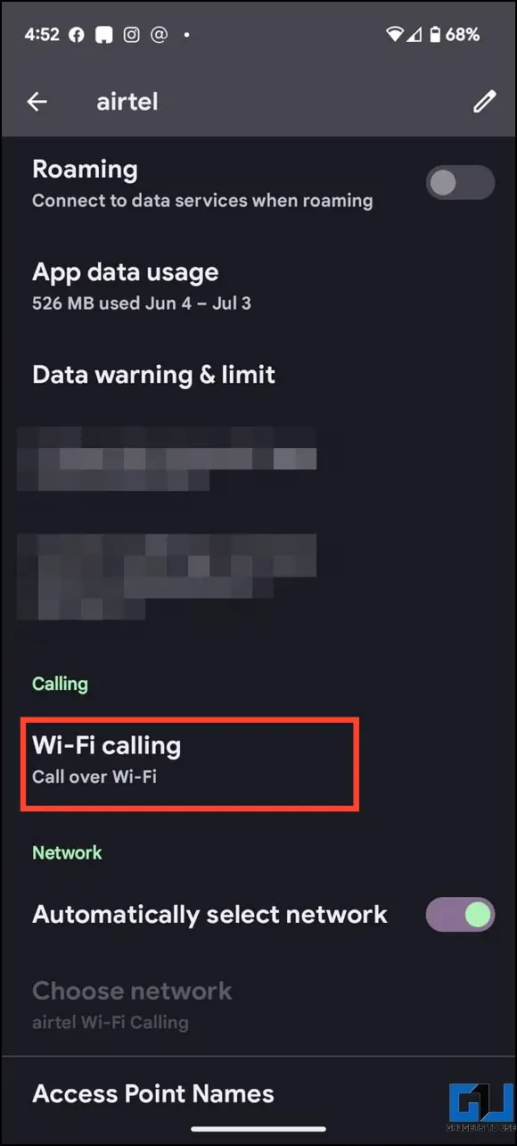 Turn Off WiFi Calling on Android Google Pixel