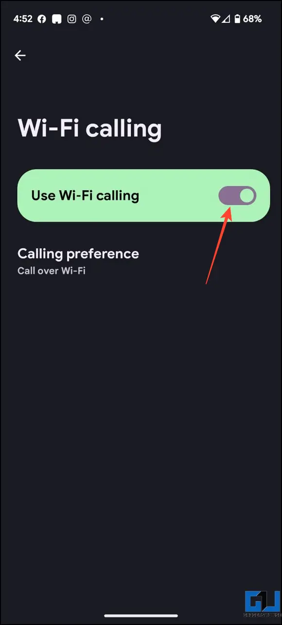 Turn Off WiFi Calling on Android Google Pixel