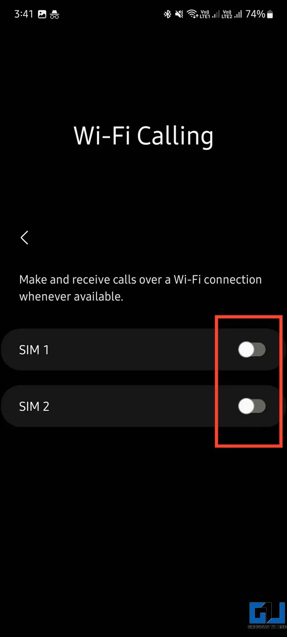 Turn Off WiFi Calling on Android Samsung