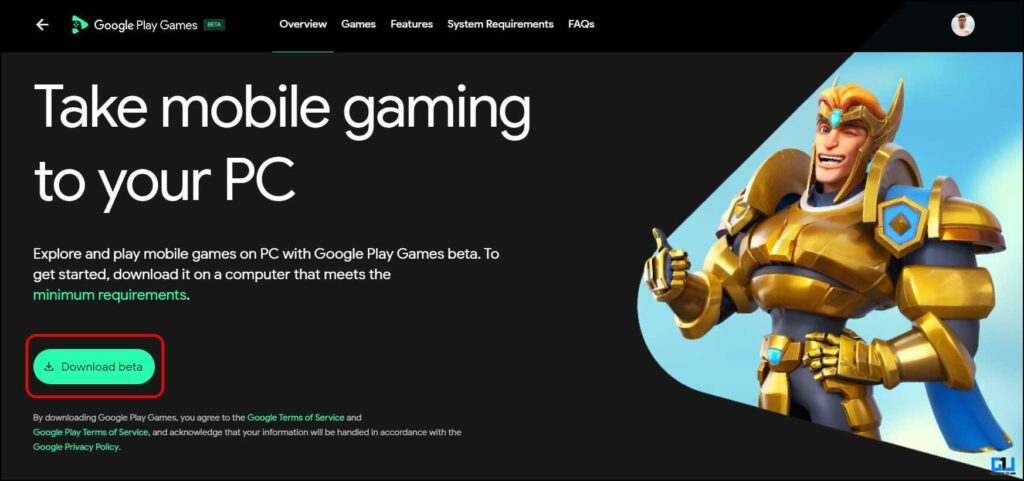 Play Android Google Play Games on Windows