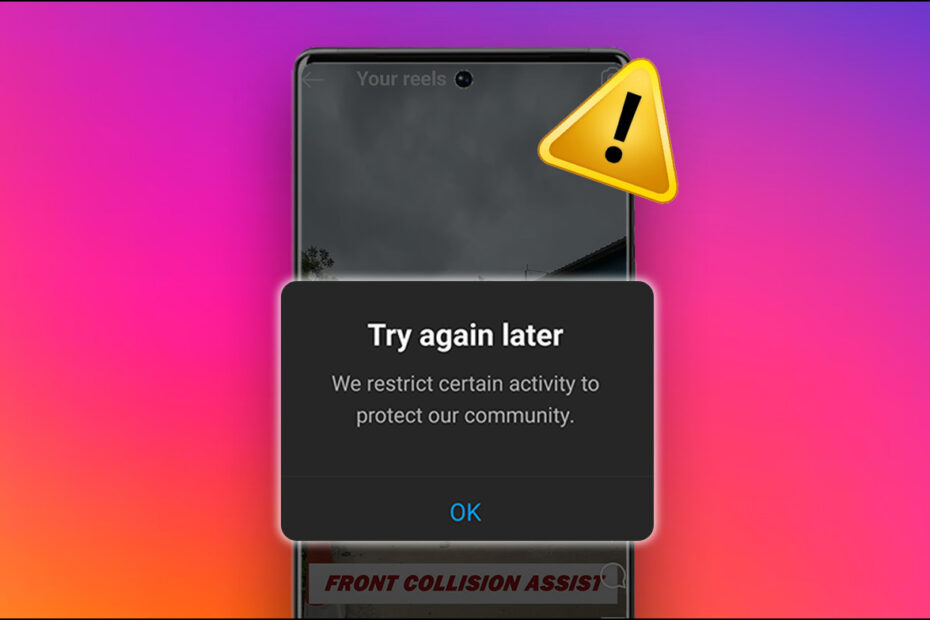 Fix Instagram we restrict certain activity to protect community error