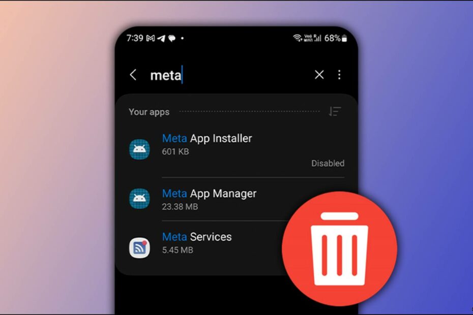 Remove Facebook Meta Services on phone