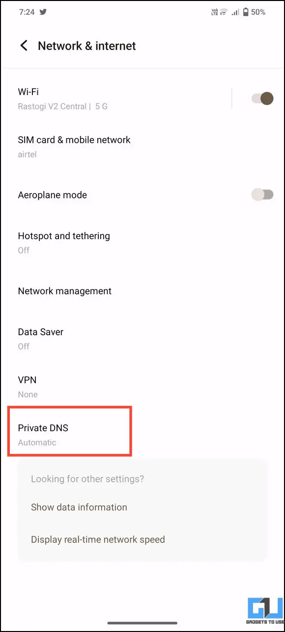 Clear smartphone DNS Cache Android