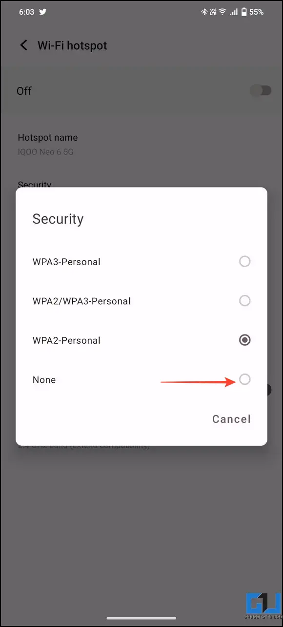 Connect WiFi Without Password by removing password