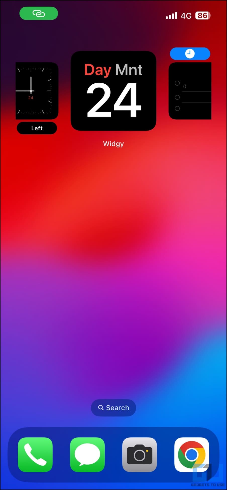 Standby Mode Widget on iOS 16 Home Screen
