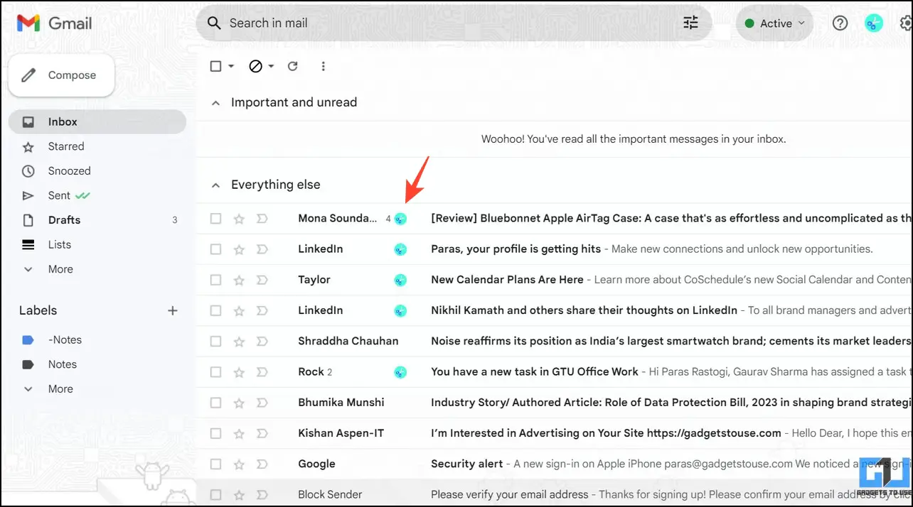 Blocca le email con la parola o la frase Gmail