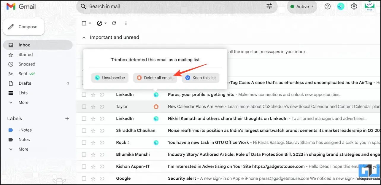 Block Emails with Gmail Word or phrase
