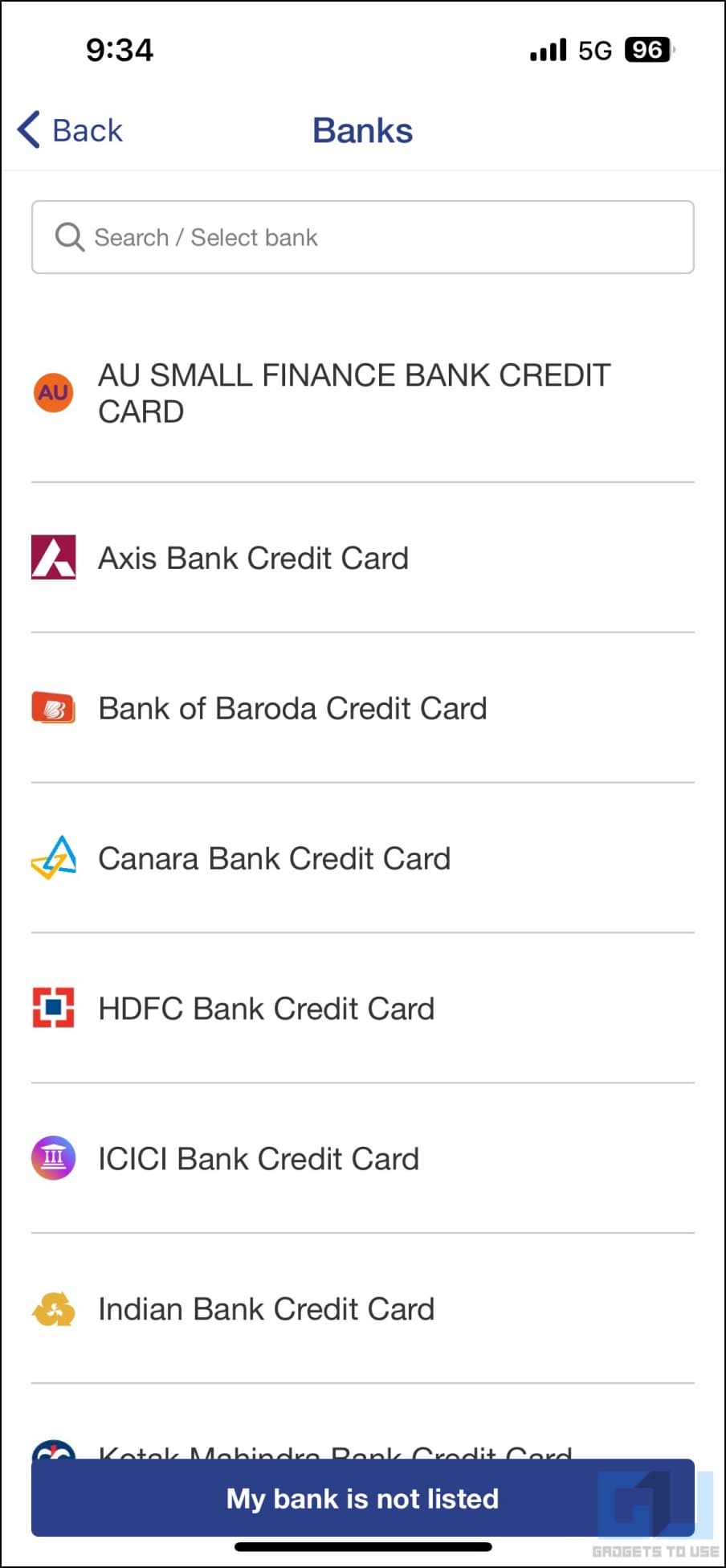 Add Rupay Credit Card to BHIM UPI