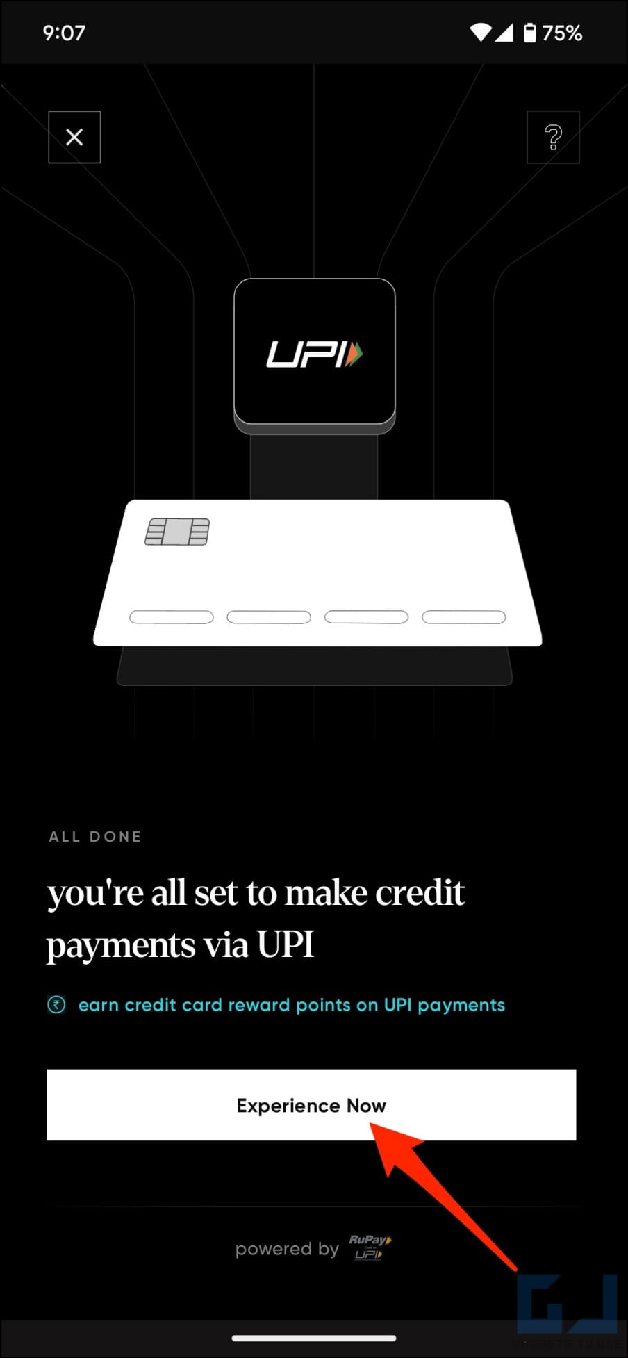 Add Rupay Credit Card to CRED UPI